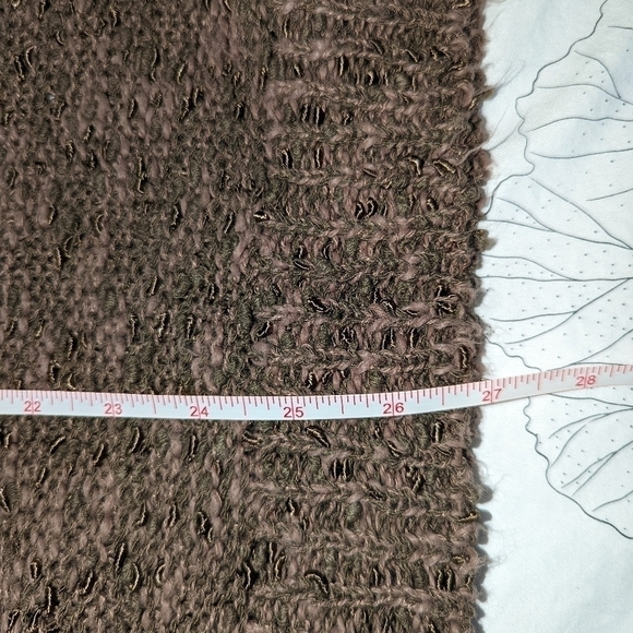 VINTAGE Brown Floral Embroidery Loose Knit Crewneck Sweater Size Extra-Large - Picture 10 of 12